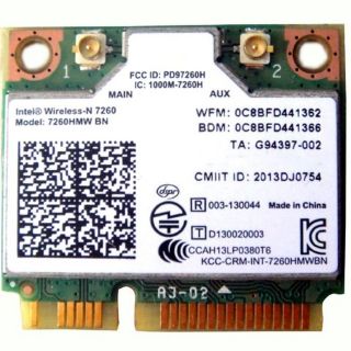 Card Wireless + Bluetooth AC 7260 & N 7260