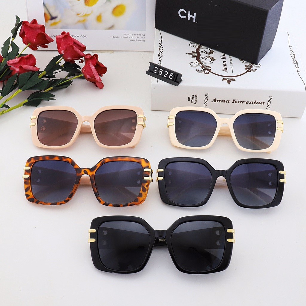 Kính mát nam nữ vuông to chống UV400 màu sắc thời trang 6099