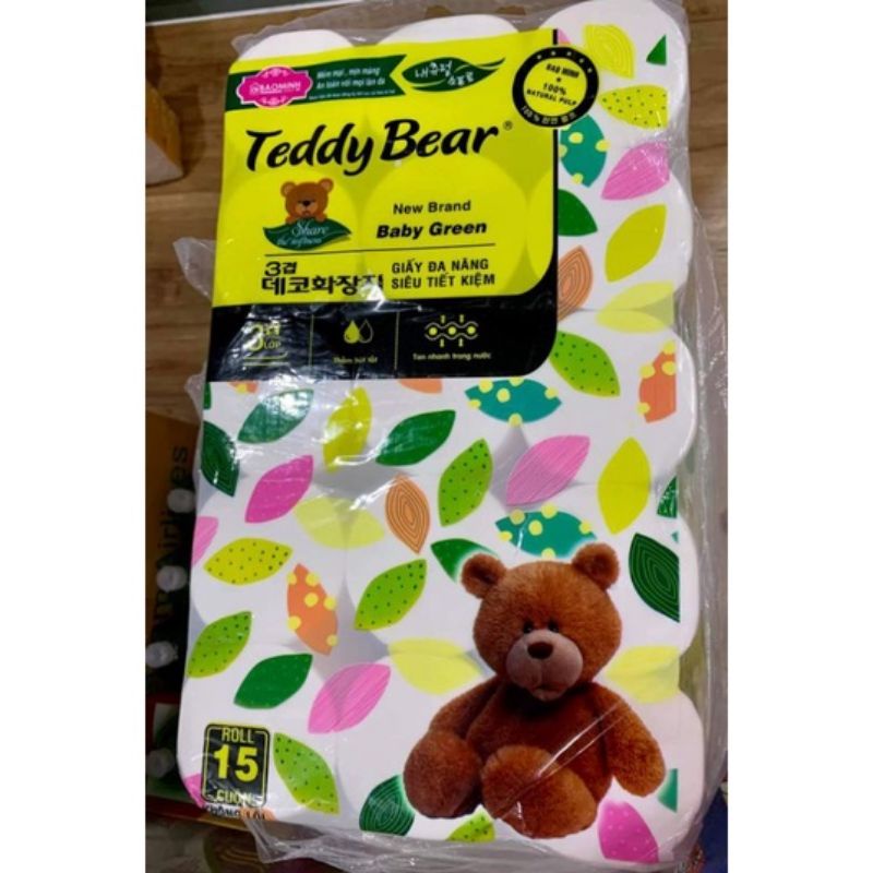 Giấy vệ sinh Teddy's bear 15 cuộn không lõi