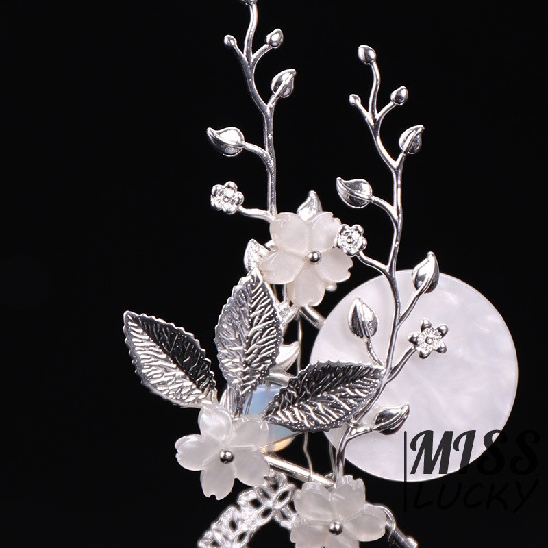 Ghim cài tóc hình mặt trăng thời trang thanh tú cho nữ