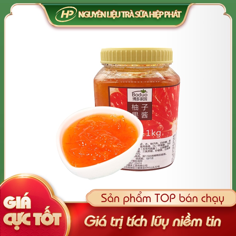 Mứt bưởi hồng BODUO - Pomelo Jam - 1Kg [CÓ THỊT QUẢ] - SP000841 - Nguyên liệu pha chế trà sữa HIỆP PHÁT