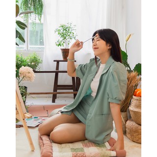 [Mã BMTTC60K giảm đến 60K đơn 50K] Set Vest Tay Ngắn - Chân Váy by LEO's