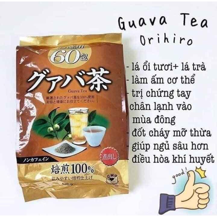 Trà Ổi Giảm Cân Nhật Bản Orihiro Chính Hãng Hộp 60 Túi Lọc Đẹp Da Đẹp Dáng Giảm Mỡ Ngủ Ngon Thanh Lọc Cơ Thể