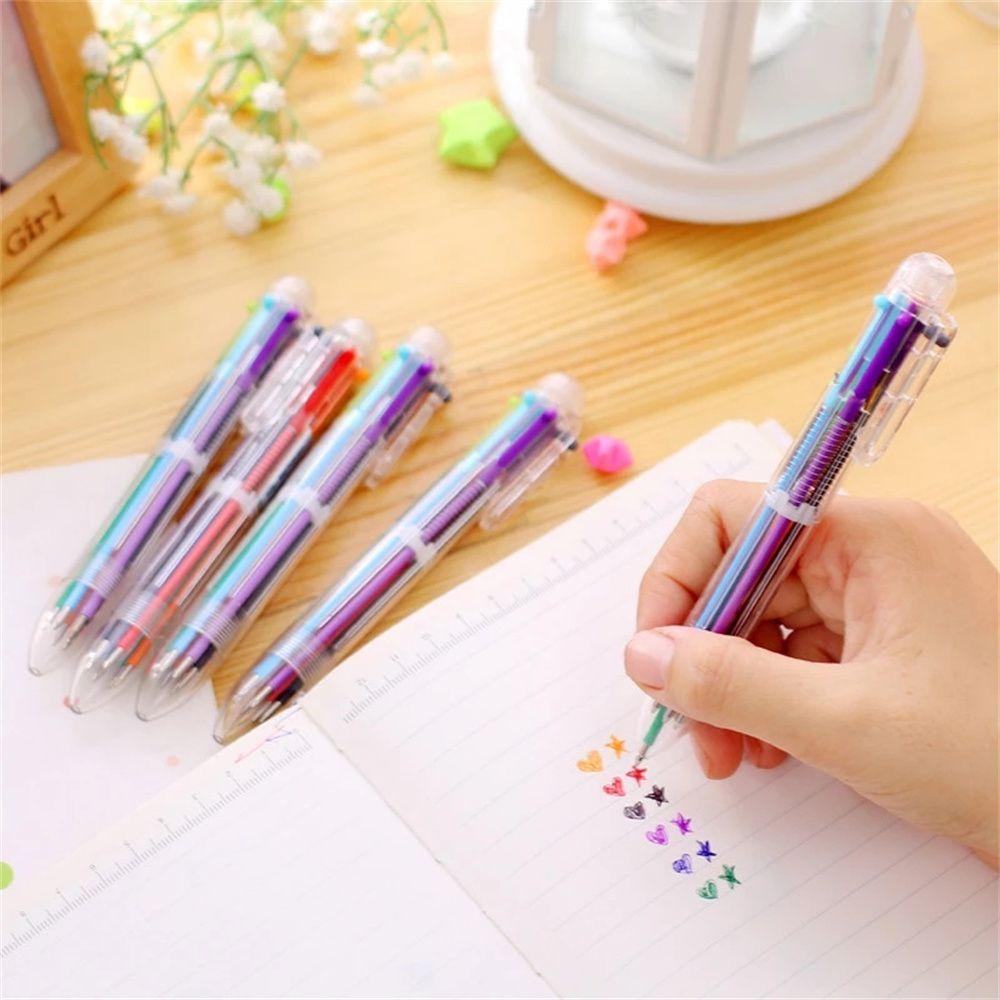 Bút Bi 6 Trong 1 Ngòi 0.7mm Nhiều Màu Sắc