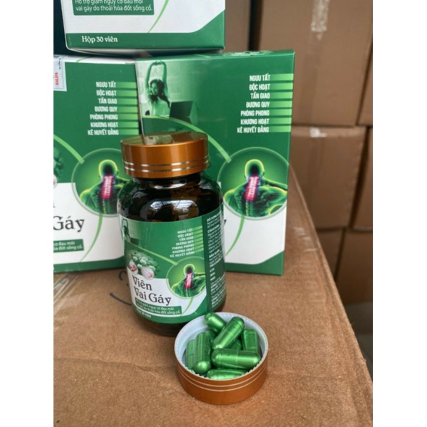 Hộp 30 viên - VIÊN VAI GÁY thành phần từ thảo dược hỗ trợ giảm đau mỏi vai gáy do thoái hóa đốt sống cổ