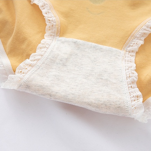 Quần lót nữ cotton cạp vừa, họa tiết gấu đáng yêu, co dãn thoáng mát HLBOUTIQUE L0719