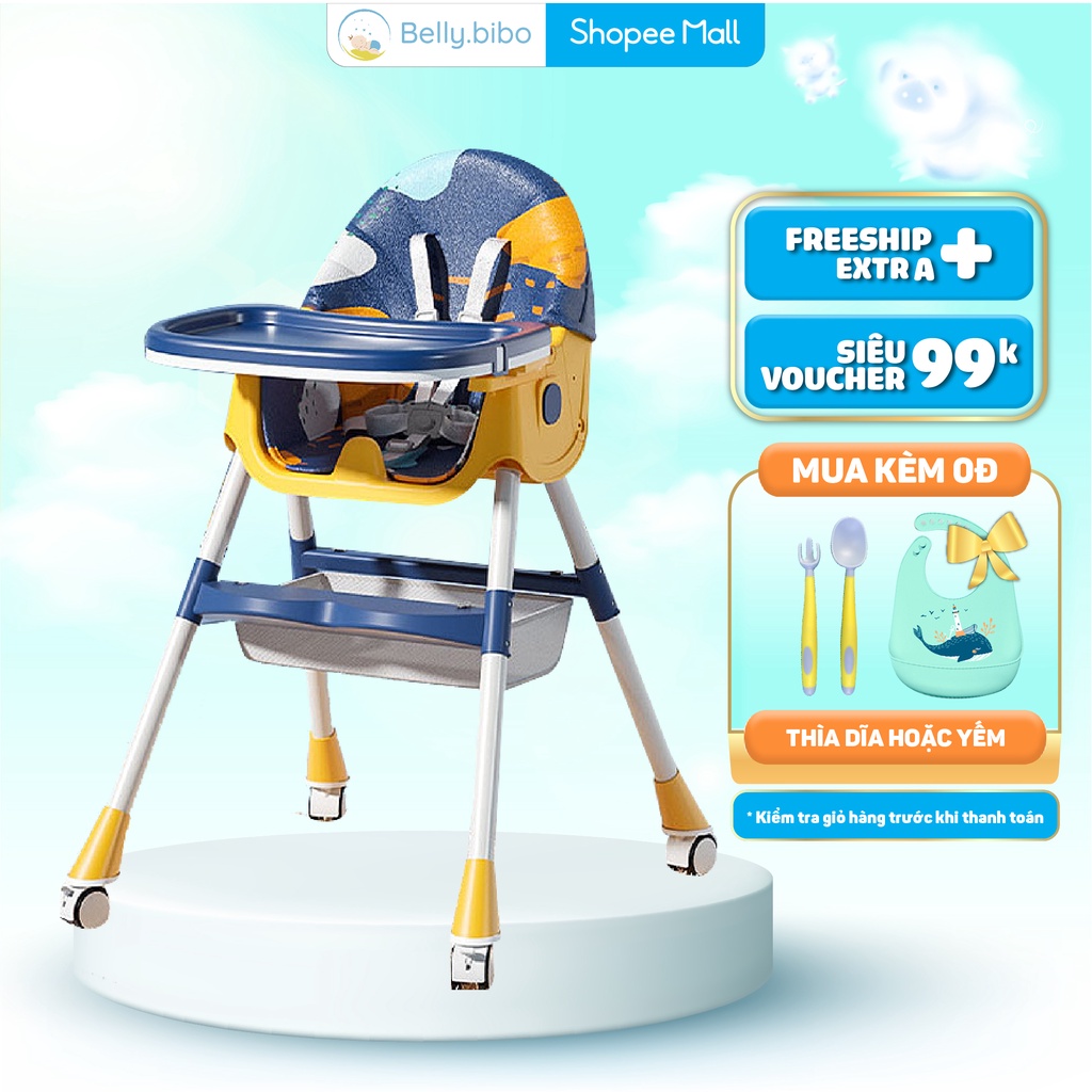 Ghế ăn dặm Cao Cấp Belly Baby BBLuna 2022