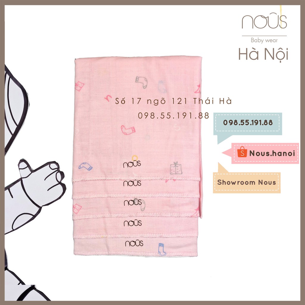 Set 5 Khăn Sữa Hồng Noel Nous