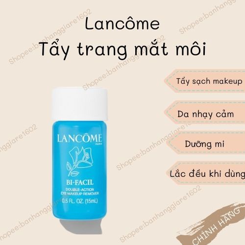 Tẩy trang mắt Lancome BI-FACIL Double-Action Eye Makeup Remover (15ml Bill Mỹ)