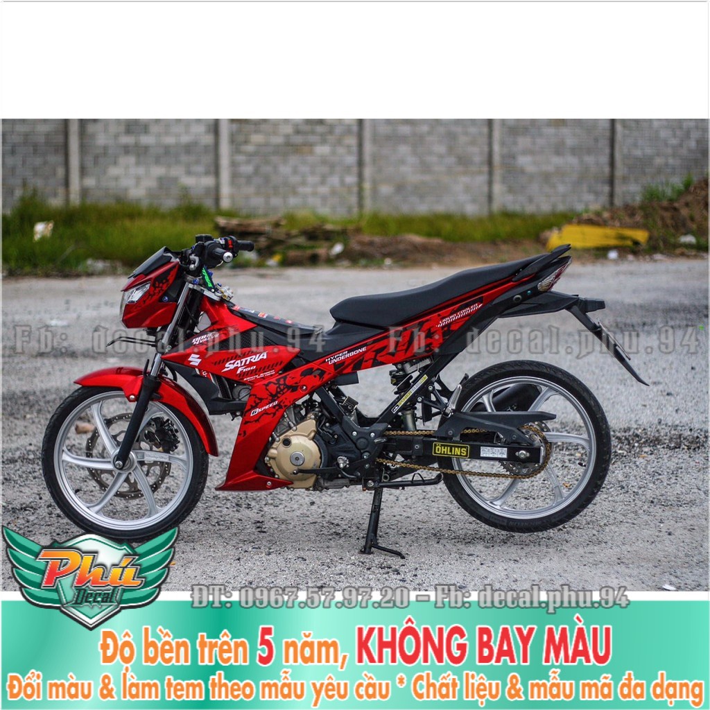Tem rời Satria Đỏ đen (X) -1