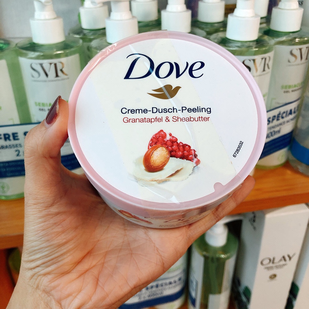 [Date 2025 - Bản Mỹ/ Đức/ Cadana] Tẩy Da Chết Toàn Thân, Body DOVE Creme Dusch Peeling