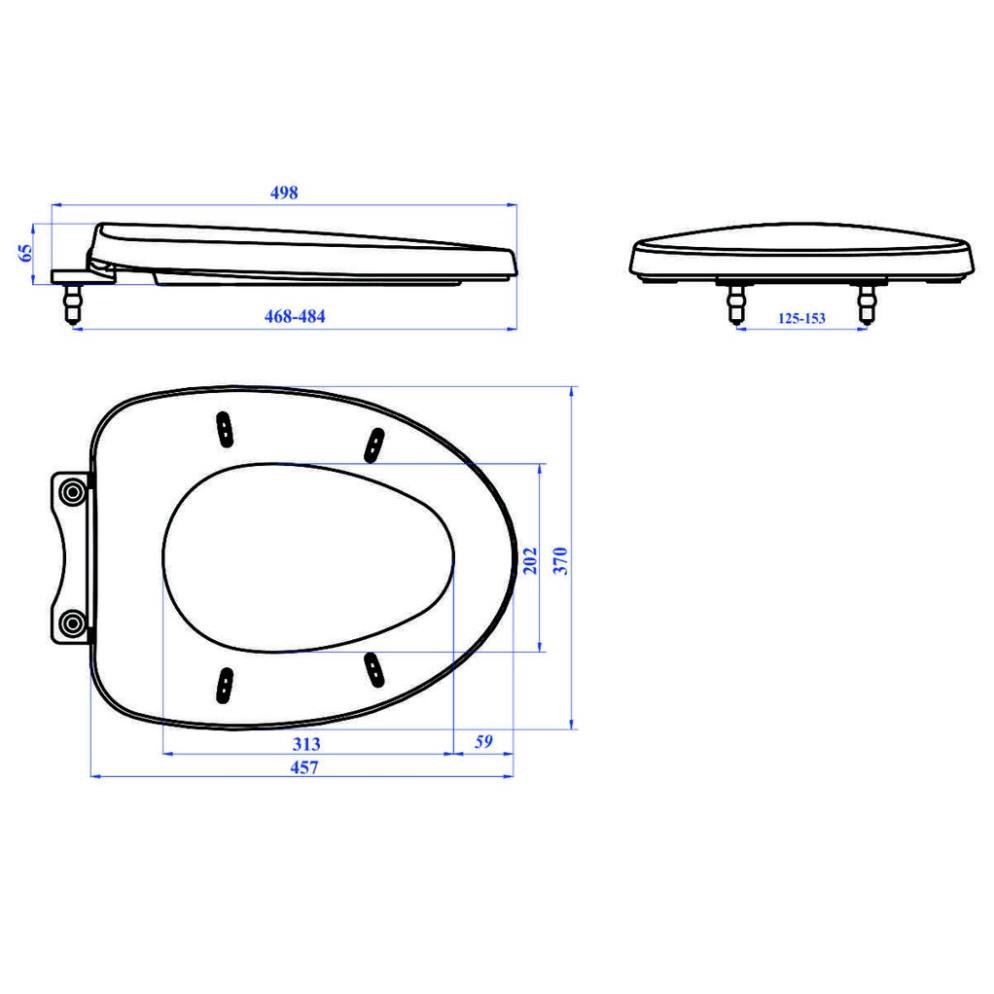 Nắp bồn cầu HA-17 Rơi Êm