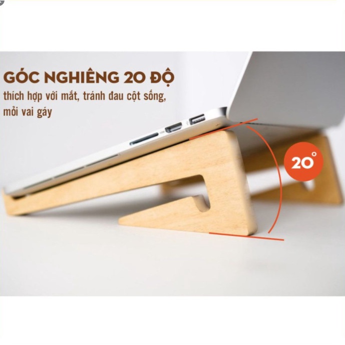 Giá Đỡ Laptop Gỗ Để Bàn Tản Nhiệt Tự Nhiên Giá Đỡ Ipad Chống Mỏi Cổ Gấp Gọn Dành Cho Macbook Ipad Tablet