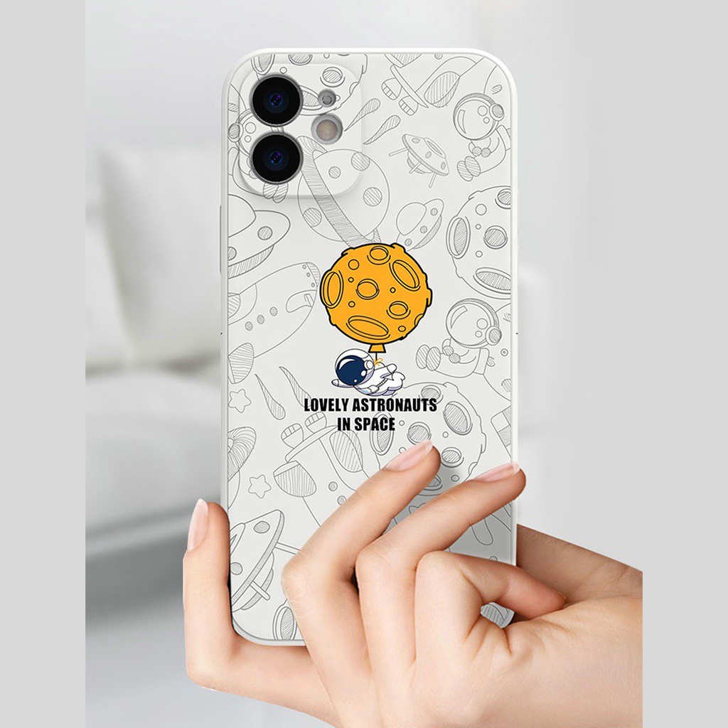 Ốp Điện Thoại TPU Mềm Hình Phi Hành Gia Cho iPhone 6 6s 7 8 XS XR XSMAX 11 12 13 ProMax