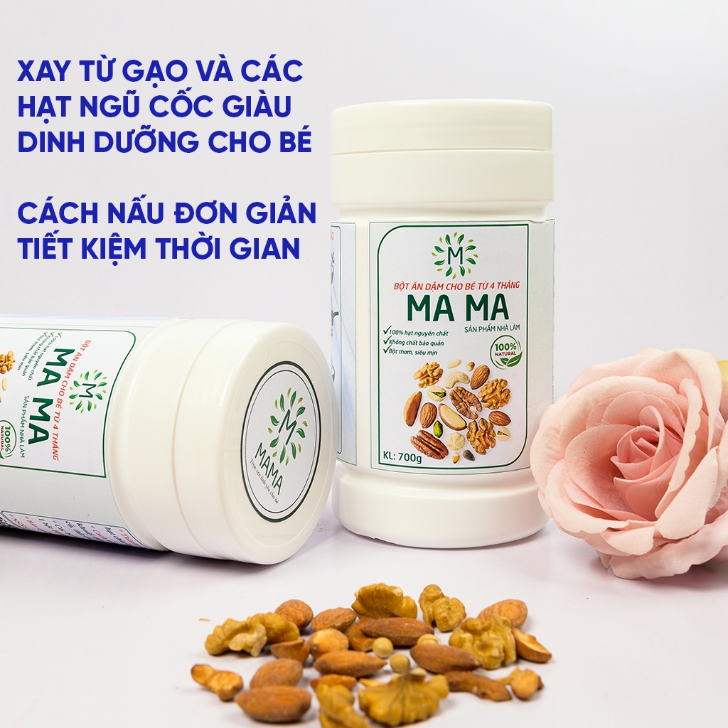 Bột Ăn Dặm Mama Cho Bé Ăn Dặm Từ 4M Hộp 700 Gram Từ Các Loại Hạt Ngũ Cốc Giàu Dinh Dưỡng BabyRicekids 105