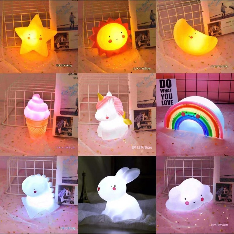 Đèn led kiểu đám mây/ ngôi sao cổ tích kèm pin phong cách hoạt hình trang trí cho phòng ngủ của bé
