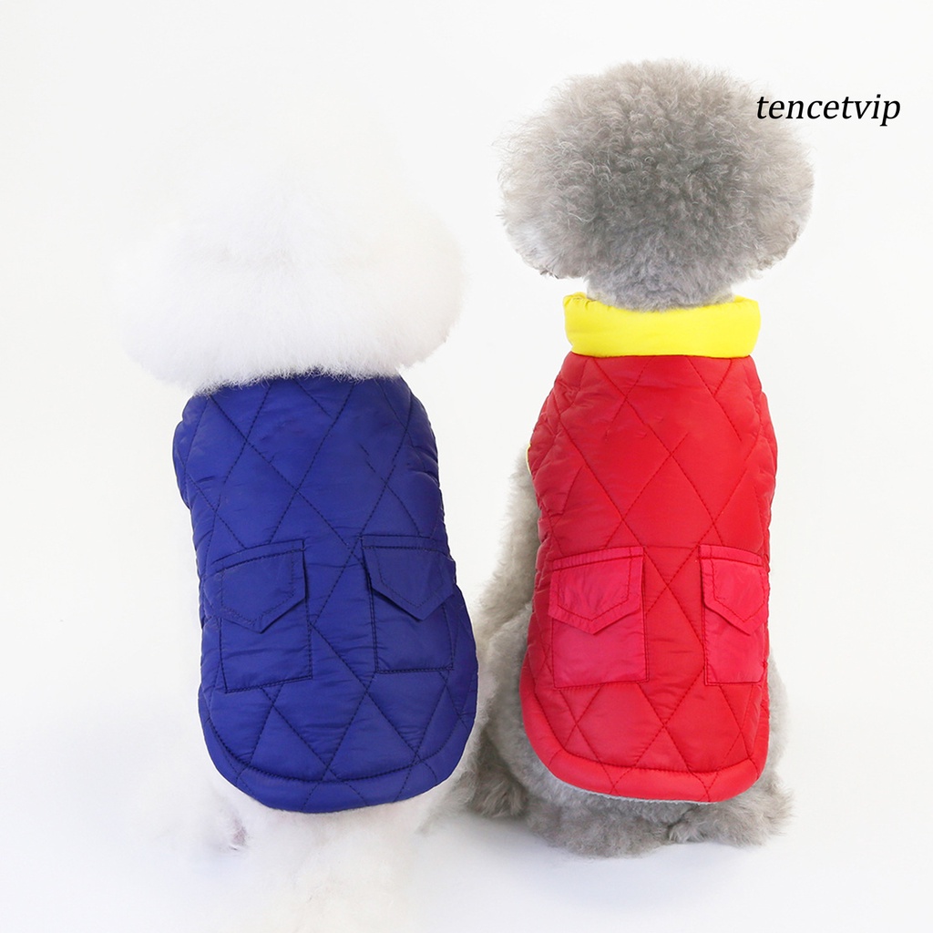 Áo Khoác Phao Cotton Màu Sắc Trơn Thời Trang Thu Đông Cho Thú Cưng