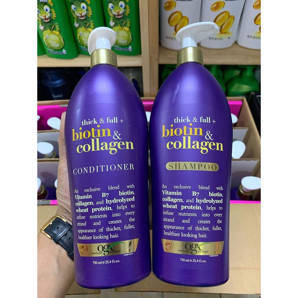 Dầu Gội Xả Biotin & Collagen 750ml