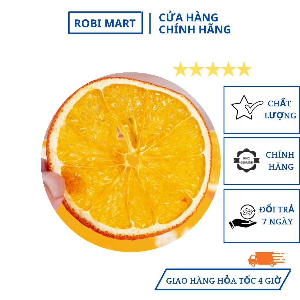 Trà cam mỹ thái lát sấy lạnh Robi Mart gói 20gr - Hàng loại 1 chính hãng
