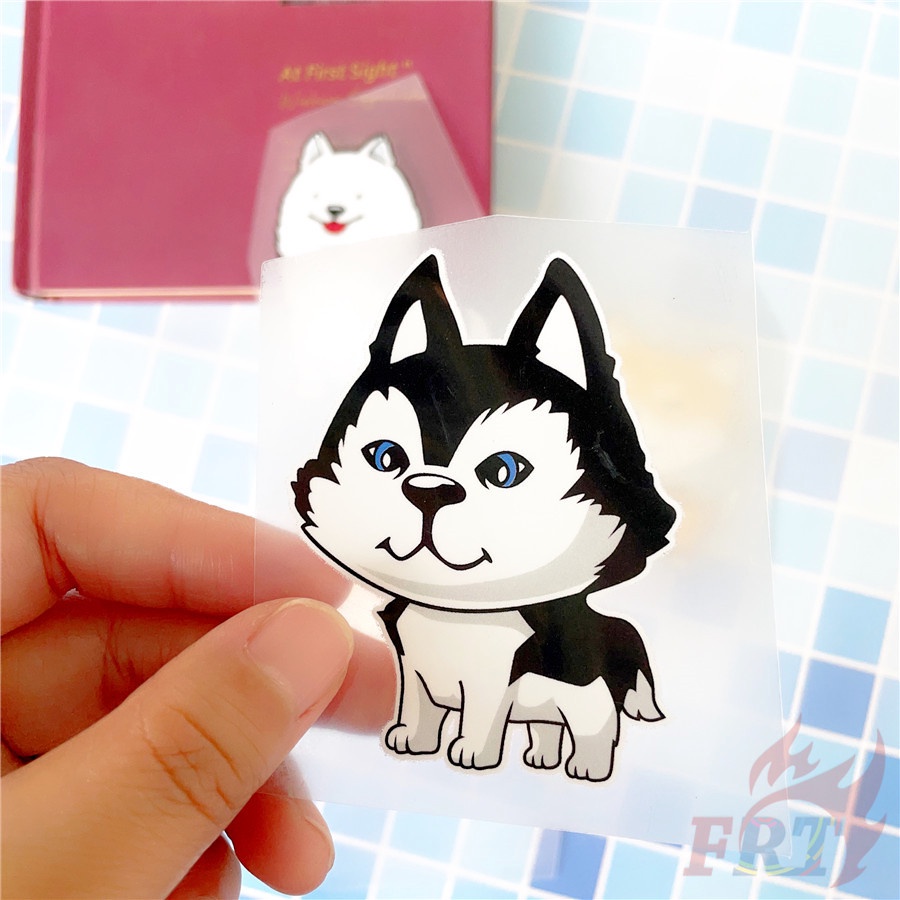 ◆ Sticker Dán Tường Hình Pets Dogs - Akita/Husky/Corgi/Samoyed ◆ 1 Miếng Dán Ủi Lên Nhiệt
