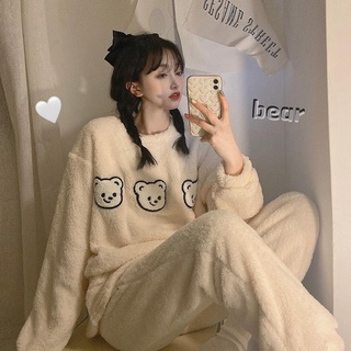 Bộ ngủ lông siêu ấm ulzzang hàn quốc