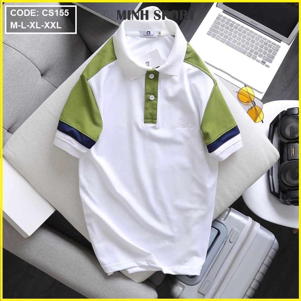 Áo Thun Polo Nam Ngắn Tay Có Cổ Phối Nhiều Màu Đẹp, Mềm Mịn, Mặc Mát mã AO.56