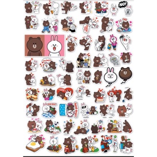 Sticker mini khổ A4 cony brown chống nước