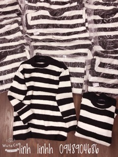 Áo len kẻ Zara Knit