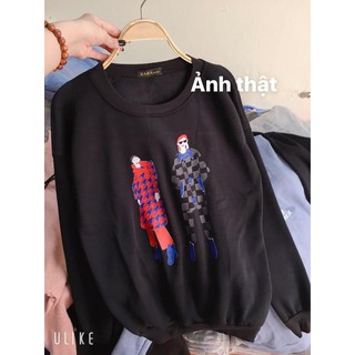 Áo nỉ mặt 2 người