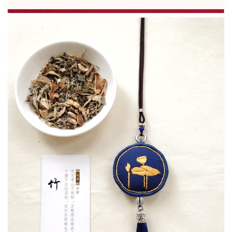 Túi Thơm Tự Thêu Tay Thủ Công - Hoa Sen Thanh Tịnh - Quà tặng May Mắn Bình An Bộ Kit nguyên liệu DIY Handmade - Mie Shop