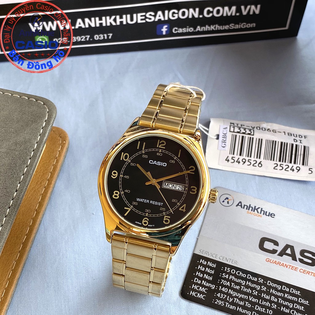 Đồng hồ nam Casio MTP-V006 MTP-V006D MTP-V006G MTP-V006SG bảo hành 1 năm chính hãng Anh Khuê dây thép | BigBuy360 - bigbuy360.vn