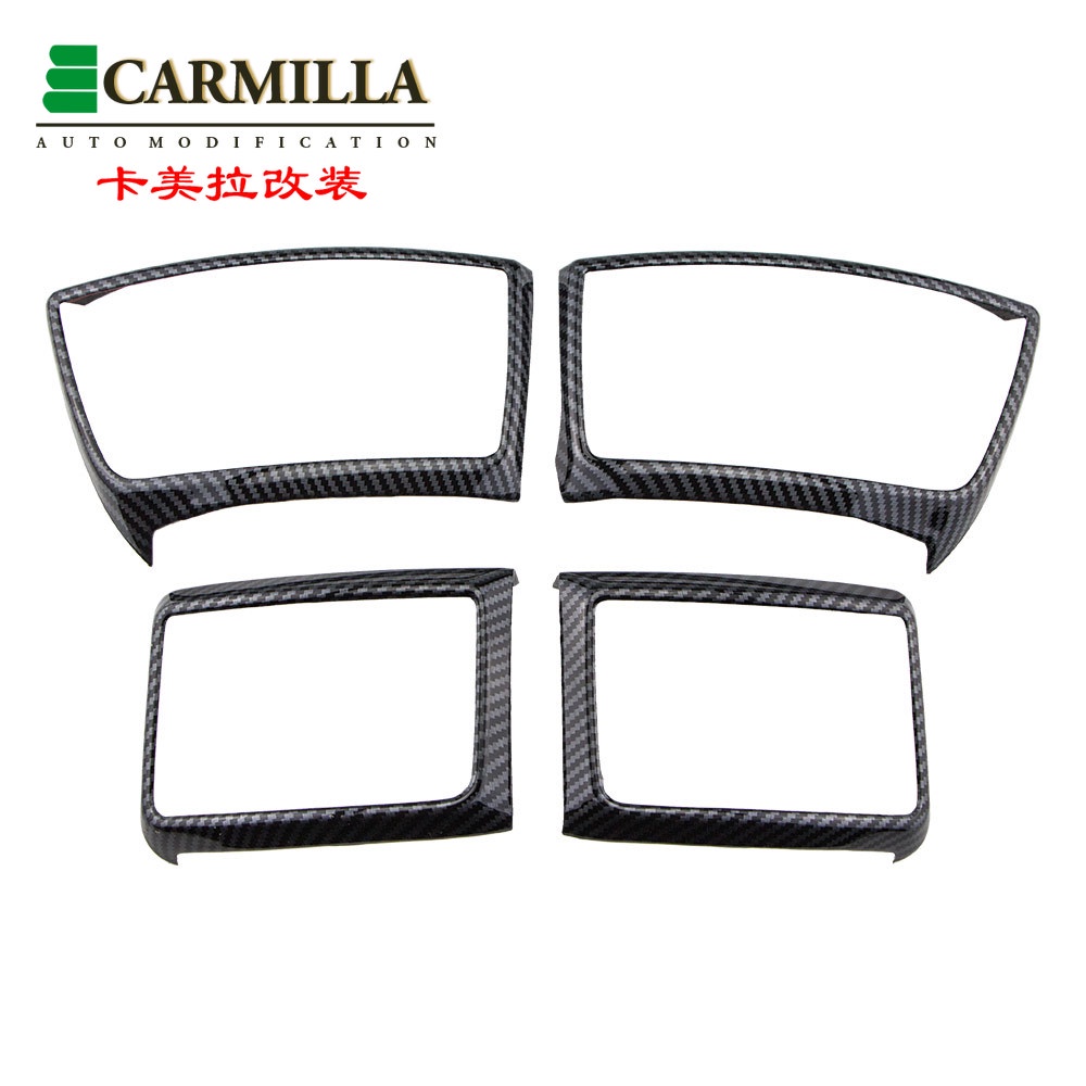 4 Miếng dán bằng sợi carbon tiện dụng để trang trí cho lỗ thông khí xe Ford Everest 2016-2020 2021 + Acc.