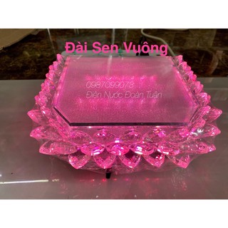 Đài Sen Vuông Pha Lê ( Có remote)