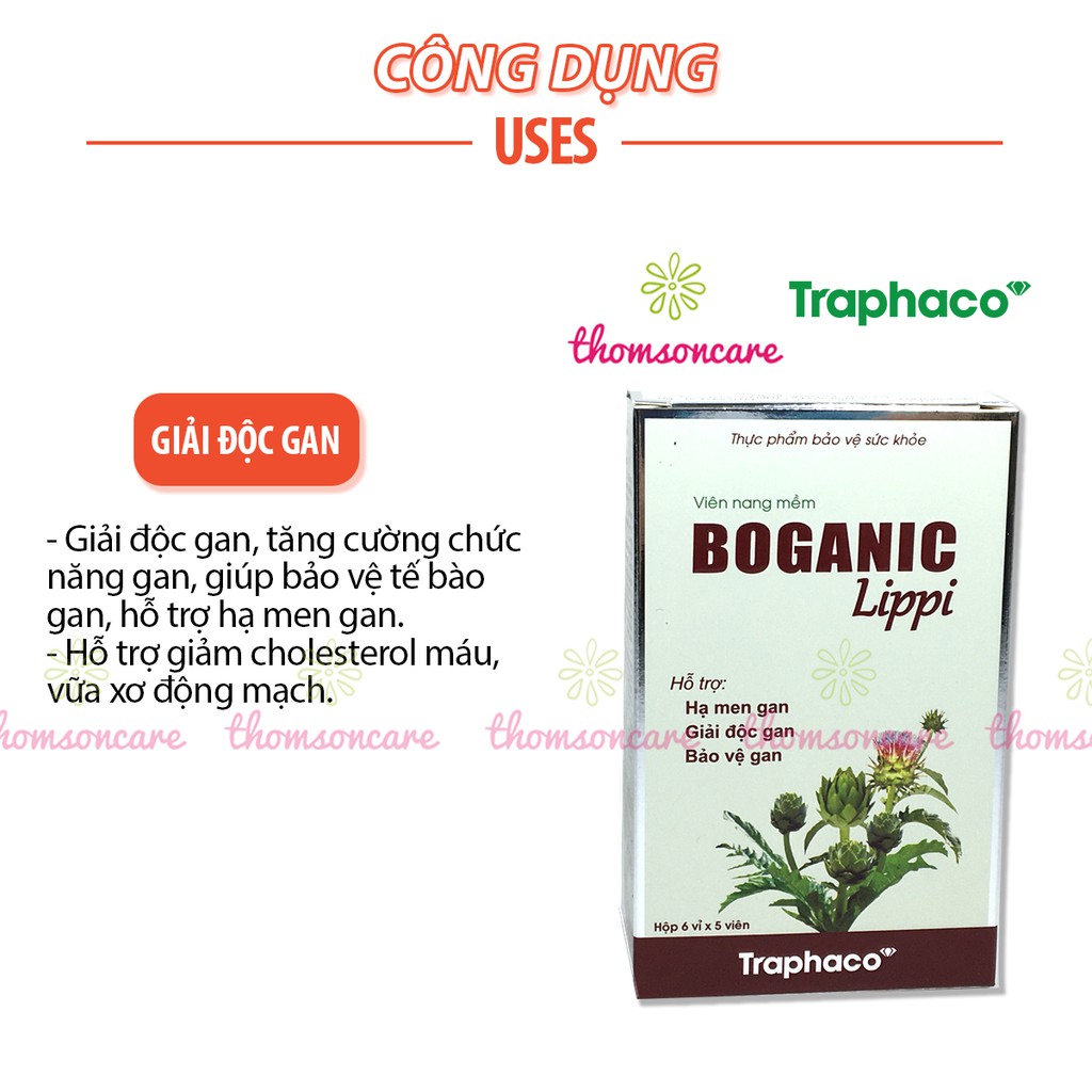 Boganic Lippi - giải độc gan, hạ mỡ máu - bảo vệ gan - Chính hãng Traphaco Chính hãng | BigBuy360 - bigbuy360.vn