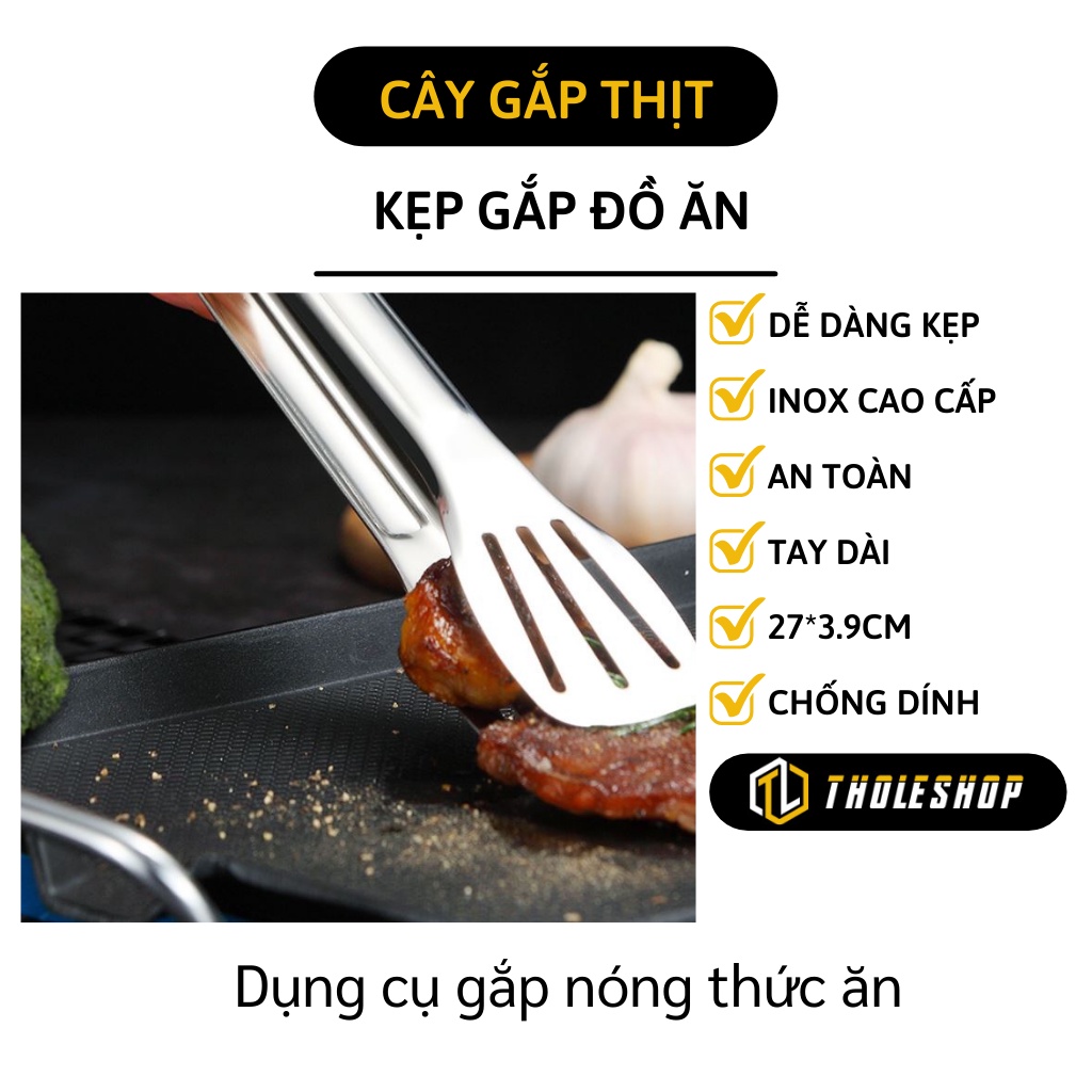 Kẹp Gắp Thức Ăn - Dụng Cụ Kẹp Bánh Và Thịt Nướng Bằng Thép Không Gỉ 5603