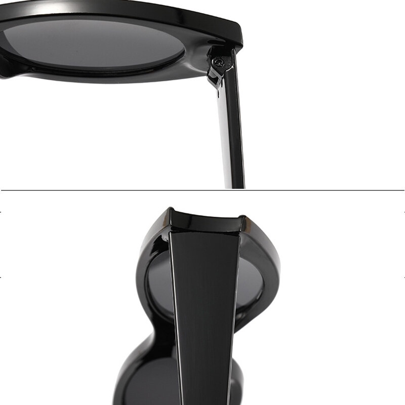 Kính Mát Gọng Oval Họa Tiết Chấm Bi Phong Cách Retro Thời Trang