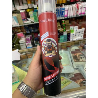 Gôm xịt tóc Hui Ching 420ml, độ giũ nép cao, giữ nếp tóc từ 8-12h