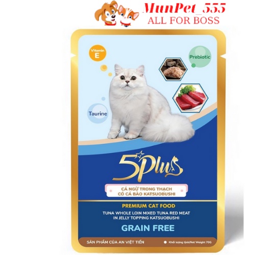 Pate 5plus gói 70g - Kích thích vị giác cho mèo các vị