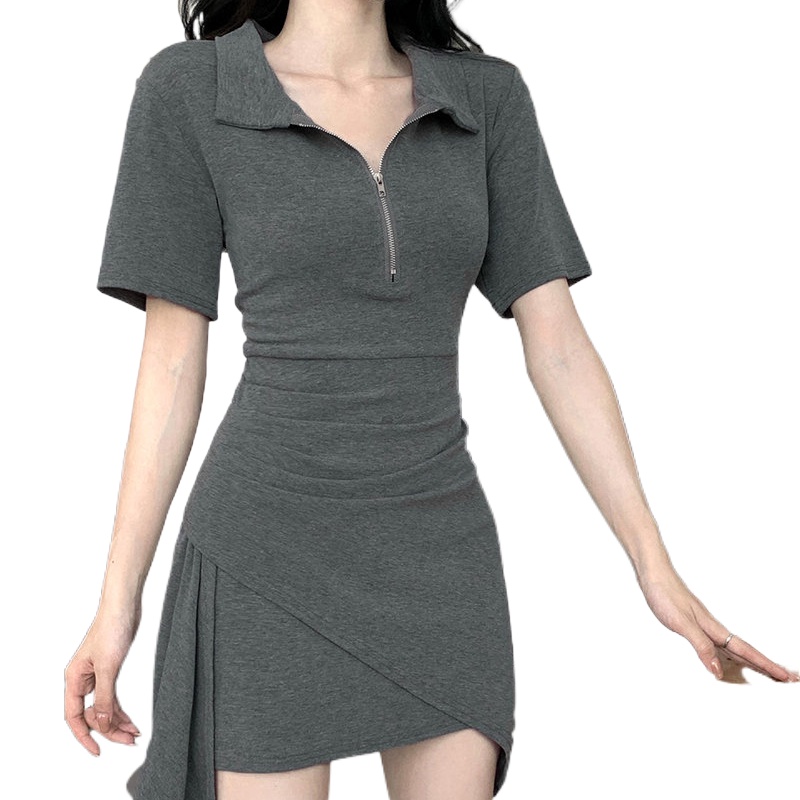 Đầm PERTY ôm dáng cổ polo phong cách Hàn Quốc dành cho nữ
