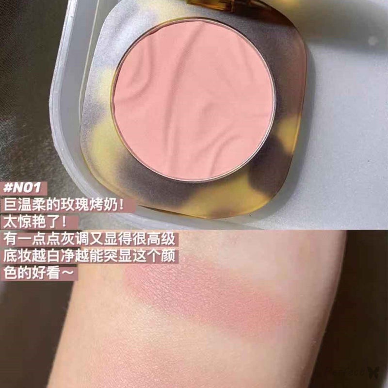 Phấn Má Hồng Hiệu Ứng Lì Không Thấm Nước Tông Màu Cam Trang Điểm Tự Nhiên