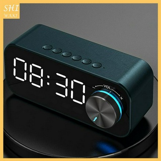 [Shiwaki] Đồng hồ báo thức kỹ thuật số Bluetooth 5.0 có loa âm thanh nổi Hẹn giờ báo thức USB