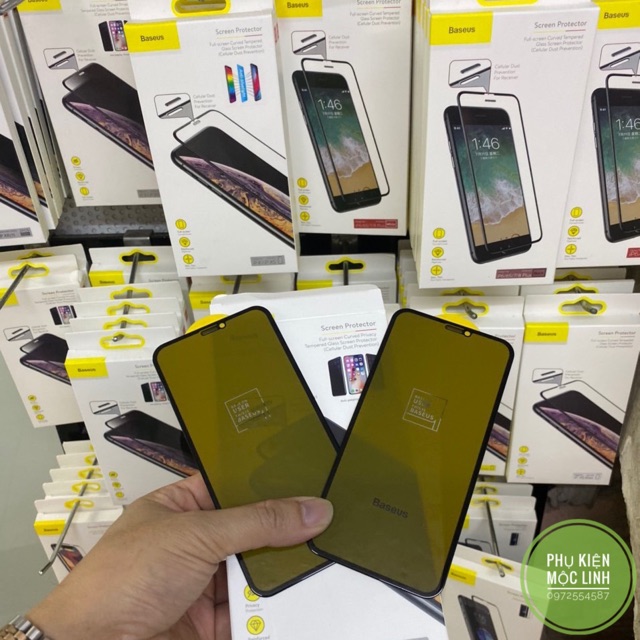 ☘️ Iphone 13 Pro Max | 13 | 12 Mini | 11 | Xs Max | Xr | X ☘️ Kính cường lực Chính hãng Baseus chống nhìn trôm