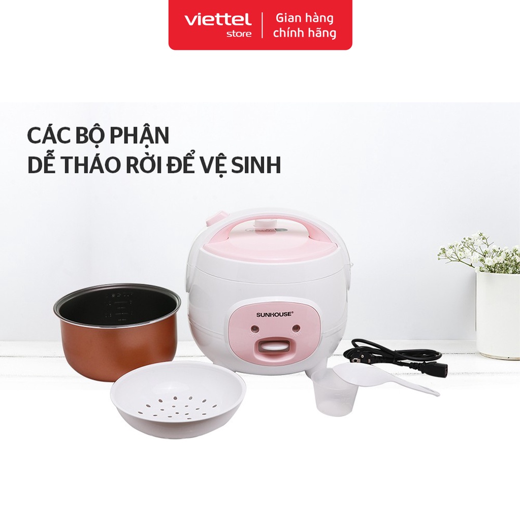 [Mã ELHADEV giảm 4% đơn 300K] Nồi cơm điện 1.2L Sunhouse SHD8217W Chính hãng