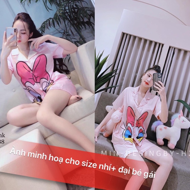 SIZE 20-30kg: Bộ pijama lụa Vịt Dolnal đáng yêu cho bé gái - BLVD