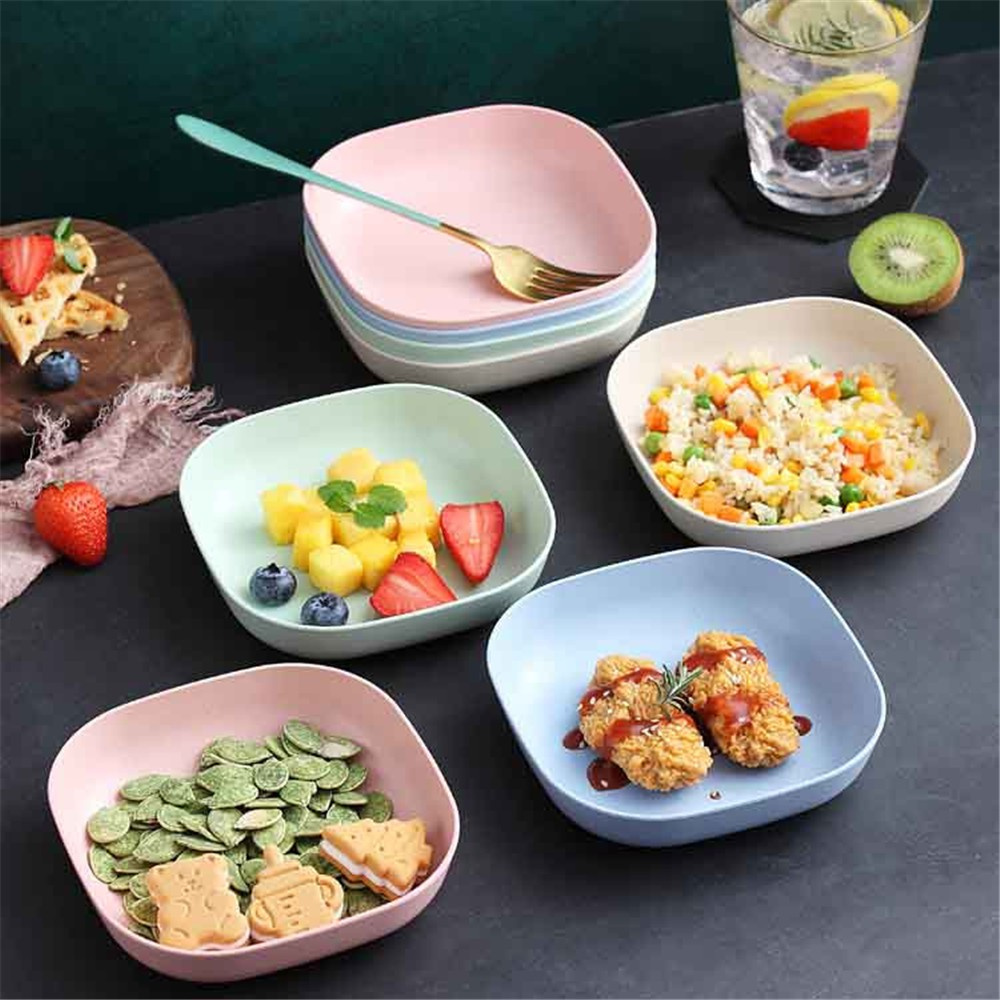 Đĩa đựng thức ăn đa năng làm từ chất liệu lúa mạch sử dụng tiện lợi