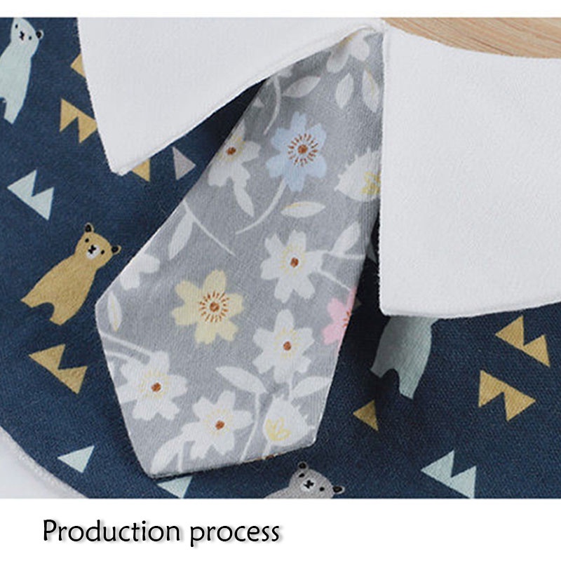 Yếm Ăn Cotton Mềm Mại Hình Tròn Xoay 360 Độ Thấm Hút Tốt Tiện Dụng Cho Bé