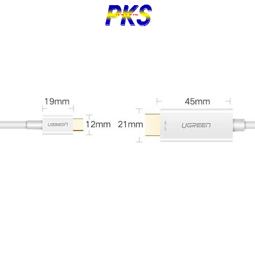 Cáp chuyển đổi USB-C sang HDMI dài 1.5M màu trắng UGREEN MM121 30841