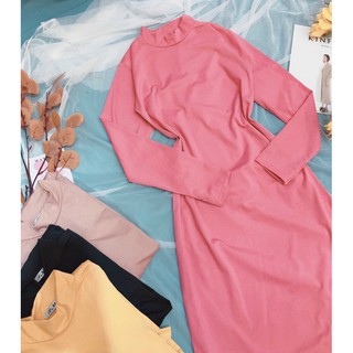 Gv đầm body thun xẻ tà