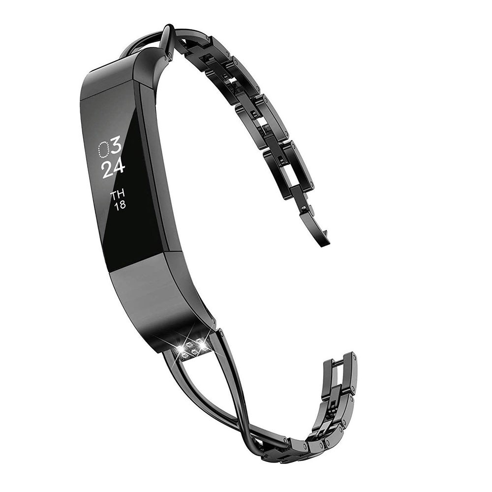 Dây đeo Bling Tương thích với Fitbit Alta và Fitbit Alta HR, Dây đeo thay thế bằng thép không gỉ dàn