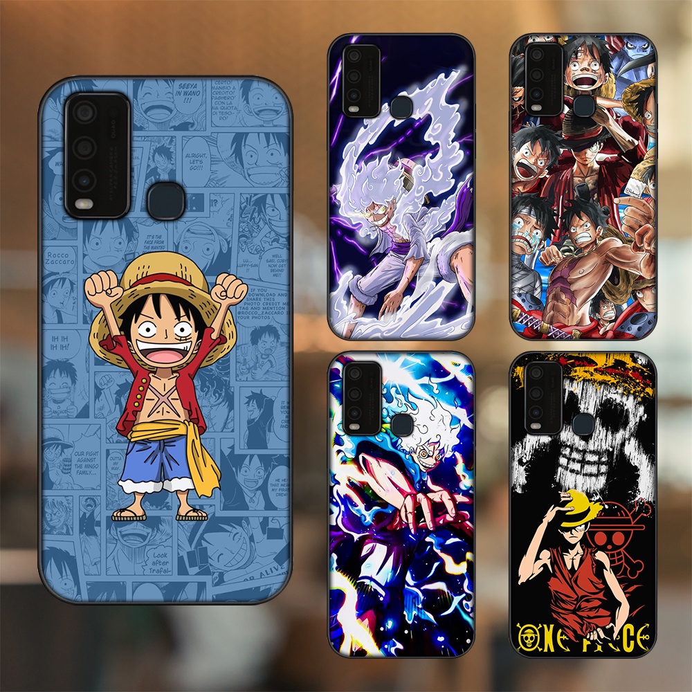 Ốp lưng Vivo Y30, Y50 viền đen in hình Luffy One Piece